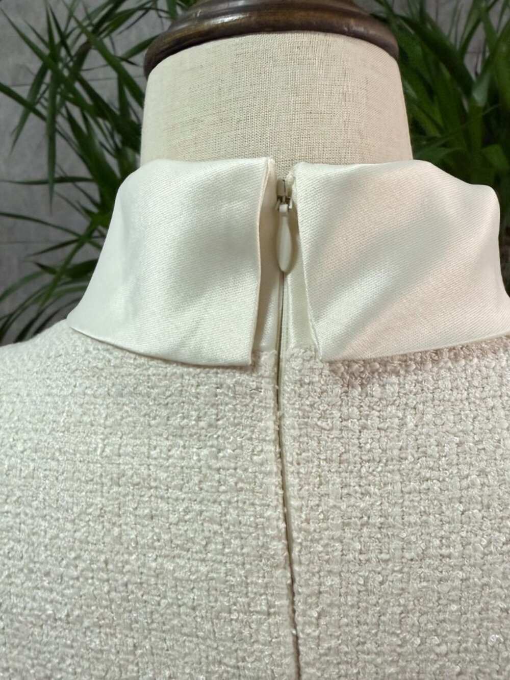 Self Portrait Cream Boucle Tailored Midi Dress - Picture 5 of 10